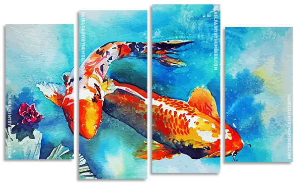 Koi Fish panels paint by numbers