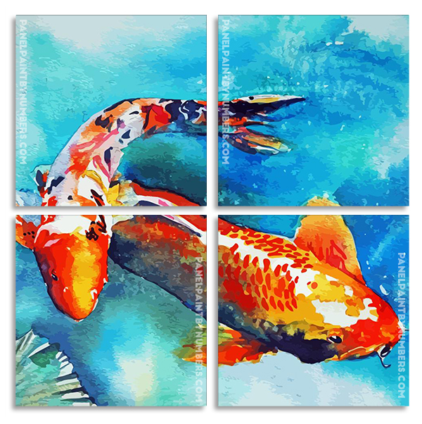 Koi Fish panels paint by numbers