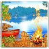 Lakeside Campfire panels paint by numbers