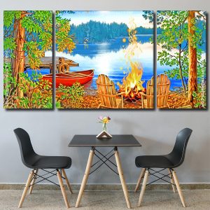 Lakeside Campfire panels paint by numbers