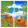 Lakeside Campfire panels paint by numbers