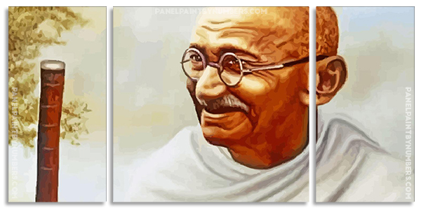 Mahatma Gandhi panels paint by numbers