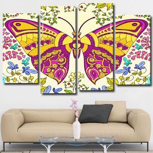 Mandala Butterfly panels paint by numbers