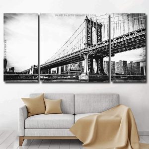 Manhattan Bridge New York City panels paint by numbers