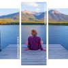 Meditating Girl On The Pier panels paint by numbers