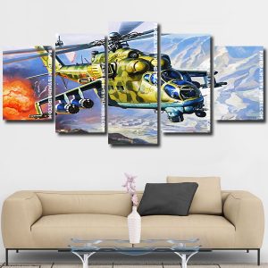 Military Helicopter Panel paint by numbers