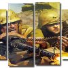 Military Soldiers In War Panels paint by numbers