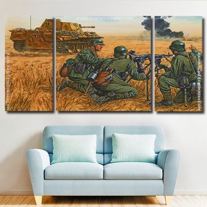 Military Soldiers In War panel paint by numbers