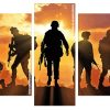 Military Soldiers Silhouette panels paint by numbers