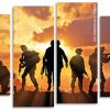 Military Soldiers Silhouette Panels paint by numbers