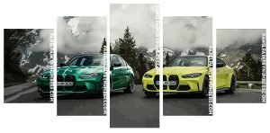 Modern BMW M3 And M4 Panel paint by numbers