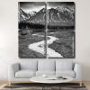 Monochrome Mountains Landscape panel paint by numbers