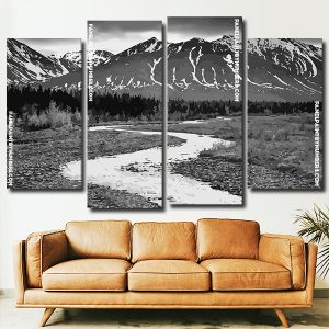 Monochrome Mountains landscape panels paint by numbers