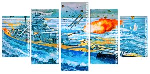 Navy Battelship Panel paint by numbers