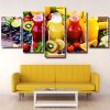 Fresh Fruits Juices Panels paint by numbers