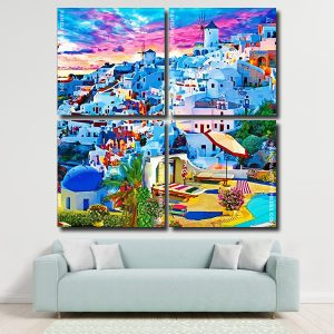 Santorini Island Panels paint by numbers