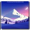 Night Mountain panels paint by numbers