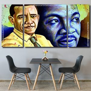 Obama And King Luther Panels paint by numbers