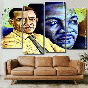 Obama And King Luther Panels paint by numbers