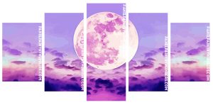 Pink Sky Moon Panel paint by numbers