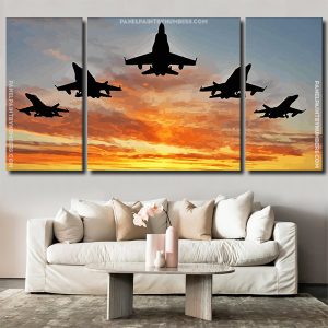 Planes Silhouette Panels paint by numbers