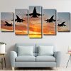 Planes Silhouette panels paint by numbers