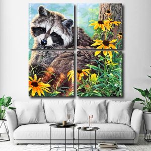 Raccoon Animal Panel paint by numbers