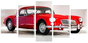 Red Classic Mg Car Panel paint by numbers