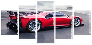 Red Ferrari Car Panel paint by numbers