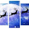 Reindeer Sleigh Silhouette Panels paint by numbers