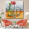 Rose In Glass Bottle panels paint by numbers