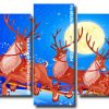 Santa Claus Deers Panels paint by numbers