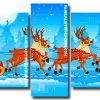 Santa in The Sleigh Panels paint by numbers