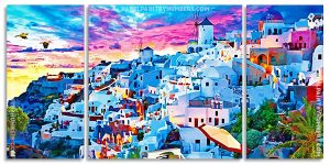 Santorini Island Panels paint by numbers