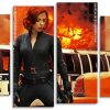 Scarlett Johansson Black Widow panels paint by numbers