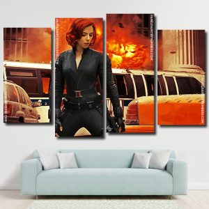 Scarlett Johansson Black Widow panels paint by numbers