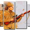 Sniper Soldier Woman Panels paint by numbers