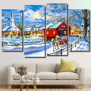 Snow Winter Country Panels paint by numbers