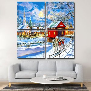 Snowy Day panels paint by numbers