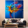 Splash Parrot Bird Panels paint by numbers