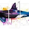 Splatter Orca Whale Panel paint by numbers