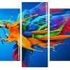 Splatter Parrot Bird Panels paint by numbers