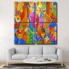 Colorful Abstract Art panels paint by numbers