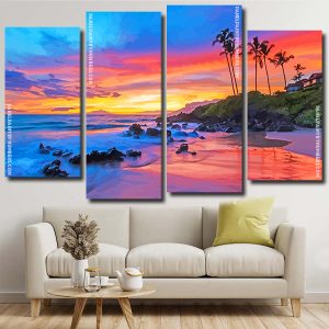 Sunset South Maui Island panels paint by numbers