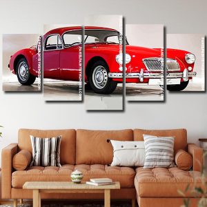 Red Classic Mg Car Panels paint by numbers