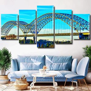 Tennesse Memphis Bridge Panels paint by numbers