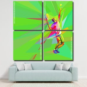 Tennis Player Pop Art Panels paint by numbers