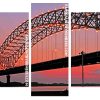 The Hernando De Soto Bridge At Sunset Panel paint by numbers