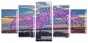 The Hernando De Soto Bridge Memphis Panel paint by numbers