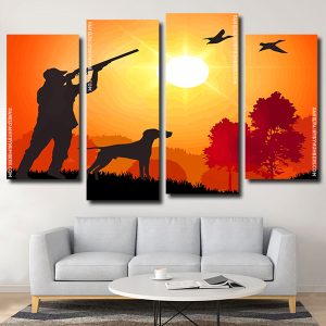 The Hunter Silhouette Panel Paint by numbers